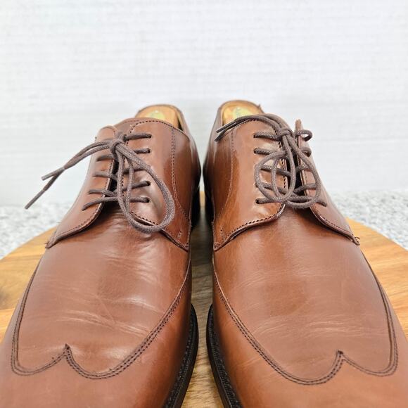 Mezlan Custom Brown Leather Wingtip Office Daily Oxford Dress Shoe Mens 11 M - Picture 7 of 16